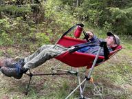 img 1 attached to KingCamp Adjustable Aluminum Alloy Folding Rocking Hammock Camping Chair With Pillow Cup Holder And Recliner For Outdoor Travel, Sport Games, Lawn Concerts, And Backyard. review by Maurice Rivera