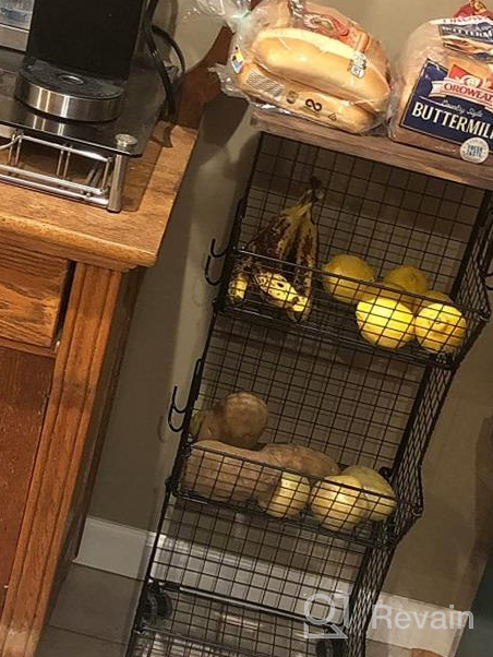 img 1 attached to Organize Your Kitchen With Granrosi Set Of 2 Large Bronze Wire Storage Baskets review by Tuan Core