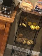 img 1 attached to Organize Your Kitchen With Granrosi Set Of 2 Large Bronze Wire Storage Baskets review by Tuan Core