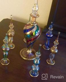 img 3 attached to Egyptian Blown Glass Perfume Bottle Decorative Miniature Genie Potion Potions Large Single