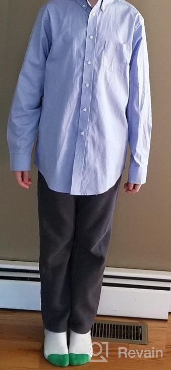 img 1 attached to 👦 Classic Chaps Sleeve Oxford Button Down Dress for Boys: Timeless Style and Unparalleled Comfort review by Corey Randolph