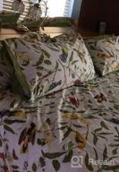 img 1 attached to Queen Size Pink Gray Green Floral Branches Flower Leaf Print Duvet Cover Bedding Set With 2 Pillowcases - Brandream Garden Style Reversible Purple Collection review by Reynaldo Guzman