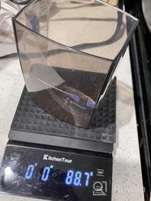 img 6 attached to Кофейные весы KitchenTour с таймером - цифровые многофункциональные весы с высокой точностью 3 кг / 0,1 г - капельная заливка - весы для эспрессо с ярким ЖК-дисплеем (батарейки в комплекте) - белый