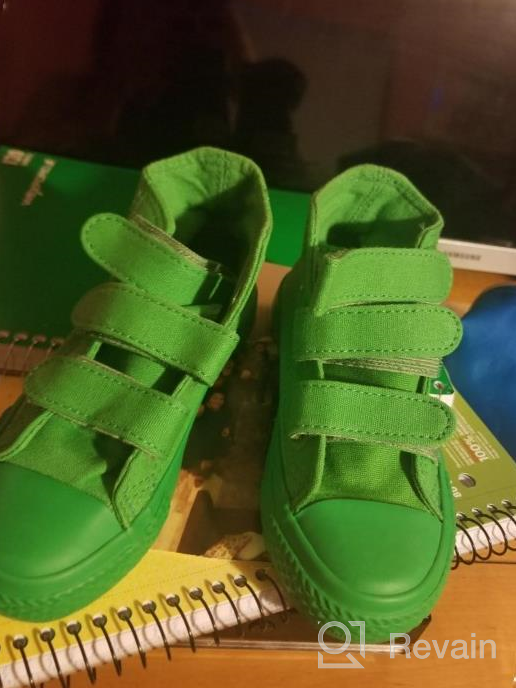 img 1 attached to Kid's High-Top Casual Strap Canvas Sneaker (Toddler/Little Kid/Big Kid) - Boy's Girl's review by Marc Cahoon