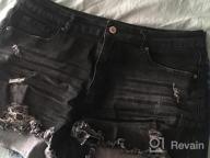 img 1 attached to Stretchy Mid-Rise Denim Shorts For Women With Frayed Raw Hem And Ripped Details - Perfect For Casual Wear From THUNDER STAR review by Justin Yay