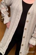 img 1 attached to 🧥 AlvaQ Open Front Long Cardigan for Women - Lightweight Lace Crochet, Casual Loose Button Down Sweater Knit Outwear review by Mark Saric