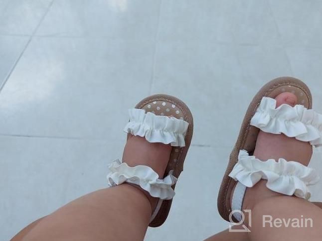 img 1 attached to COSANKIM Infant Baby Girls Summer Sandals - Soft Sole Flower Dress Shoes For Newborn Toddlers review by Stephanie Shatnawi