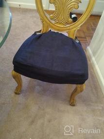 img 8 attached to Изготовленные на заказ водонепроницаемые чехлы на стулья Oxford Camo с противоскользящей подложкой, набор из двух предметов - идеальный материал для обивки ваших стульев со стильным дизайном