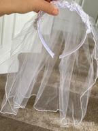 img 1 attached to Organza Flowers Headband Communion Flower review by Maria Hase