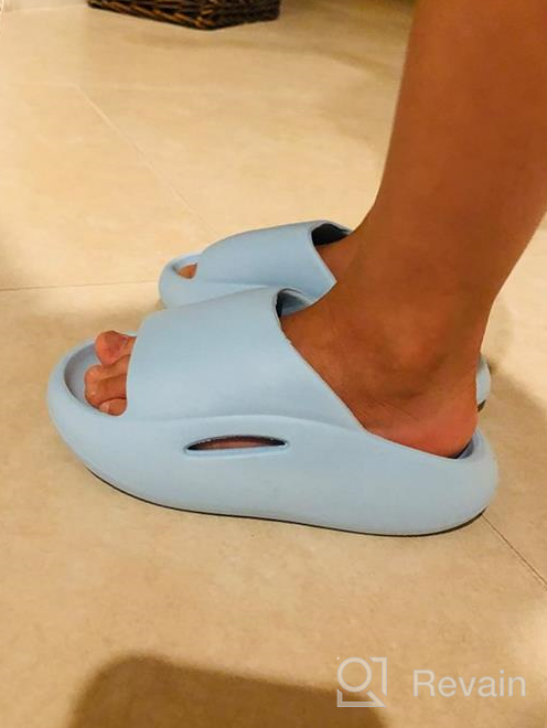 img 1 attached to 👣 Non-Slip Sandals for Toddler Boys: Pillow Sandals Slippers review by Jahan Arias