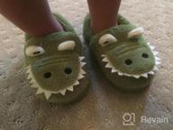 img 1 attached to Cute Dinosaur Slippers For Toddler Boys And Girls - Warm Fur House Shoes For Indoor Bedroom Wear review by Tomeka Parker