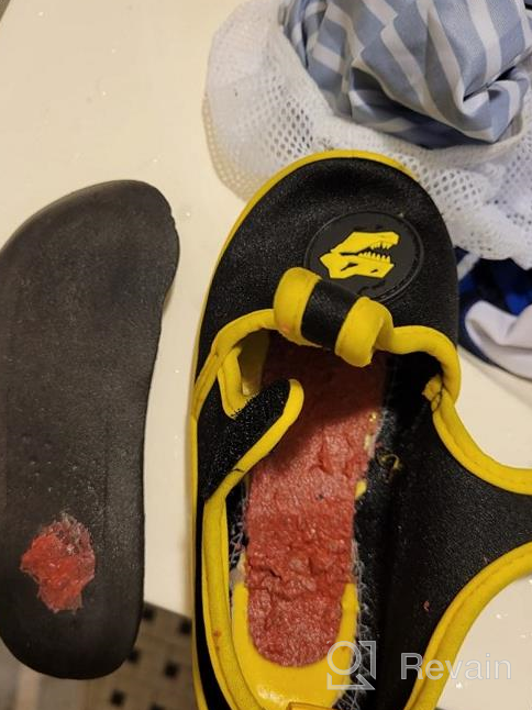 img 1 attached to 👦 Aquakiks Boy Water Shoes - Black Yellow Boys' Outdoor Footwear review by Jason Adams