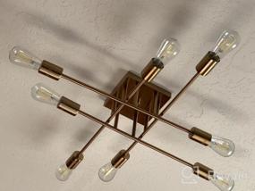img 6 attached to Stylish And Chic: VINLUZ Semi-Flush Mount Light For Modern Interiors