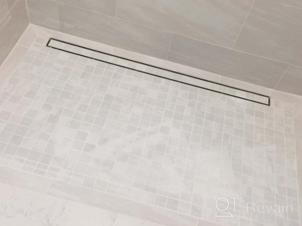 img 1 attached to Premium Stainless Steel Linear Shower Drain With Tile Insert Grate - 48 Inch, Professional Grade Rectangle Shower Floor Drain With Leveling Feet And Hair Strainer - Neodrain Manufacturer review by Douglas Jakab