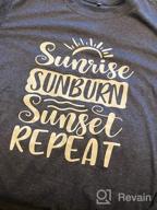 img 1 attached to Retro Graphic Country Music Women'S Tee Top With Sunrise, Sunburn And Sunset Repeat Design For Summer Vacations - Casual Short Sleeve T-Shirt review by Stacy Jackson