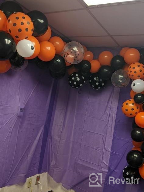 img 1 attached to Halloween Balloon Arch Garland Kit - 119 Pack Black Orange Confetti Balloons With Mylar Spider Balloon For Kids Theme Party Decorations Background Classroom Supplies. review by Ismael Hennigan