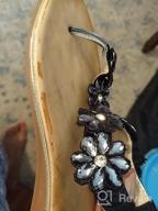 img 1 attached to Women'S Fashion: Rhinestone T-Strap Sandals With Bohemian Pearl Crystal Detailing review by Chris Jenkins