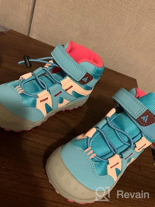 img 1 attached to Mishansha Ankle Hiking Boots: Outdoor Trekking Shoes for Boys and Girls with Hook and Loop Fasteners review by Sean Andrews