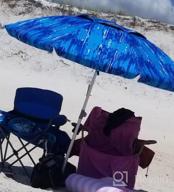 img 1 attached to AMMSUN 7Ft Heavy Duty Windproof Portable Beach Umbrella With Sand Anchor,Adjustable Height With Tilt Aluminum Pole, Portable UV 50+ Protection Carry Bag For Patio Garden Beach Pool Backyard review by Justin Cranford