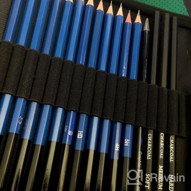 img 1 attached to 35-Piece Sketching Art Set With ADAXI Drawing Pencils, Sketch Book, And Graphite Charcoal Sticks Tool In Zipper Case - Professional Drawing Kit For Adults And Kids, All In One Case With 50 Pages review by David Ocampo