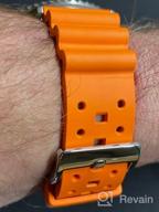 img 1 attached to 18Mm-24Mm WOCCI FKM Ventilated Rubber Watch Bands: Durable Fluororubber Straps For Diving Watches, Quick Release & Stainless Steel Buckle review by David Gagnon