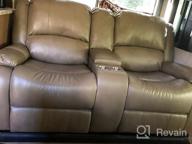img 1 attached to Revamp Your RV Living Room With The Charles Collection 67" Double Recliner Sofa And Console, Mahogany RV Wall Hugger Loveseat Recliner Set For Slideouts - Theater Seating review by Jason Caldwell