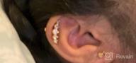 картинка 1 прикреплена к отзыву Surgical Steel Cubic Zirconia Cartilage Earring Hoop Set For Tragus, Helix, Medusa Monroe Septum And Lip Piercings от Jyothish Pillai
