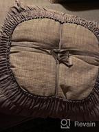img 1 attached to Gray Linen Sofa Cushion Covers - Non-Slip And Wrinkle-Resistant Slipcovers With Tie Ropes For Added Protection - 3-Piece Set For Chairs, Benches, And Loveseats review by Bethany Green