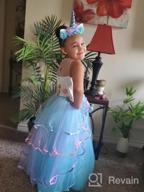 img 1 attached to Unicorn Princess Maxi Gown With Headband - Perfect For Parties, Weddings, Birthdays, Halloween And Carnivals - HIHCBF Girls Costume review by Omar Obong