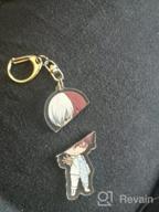 img 1 attached to Academia Keychain Keychains Todoroki Double Sided: The Perfect Accessory for My Hero Academia Fans review by Eric Hanson