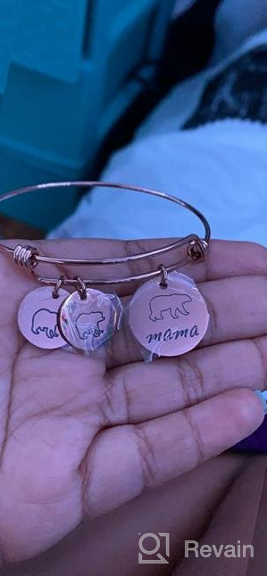 img 1 attached to Mama Bear Bracelet: A Meaningful Adjustable Bangle with Cubs - Perfect Mom Gift! review by Anthony Cano