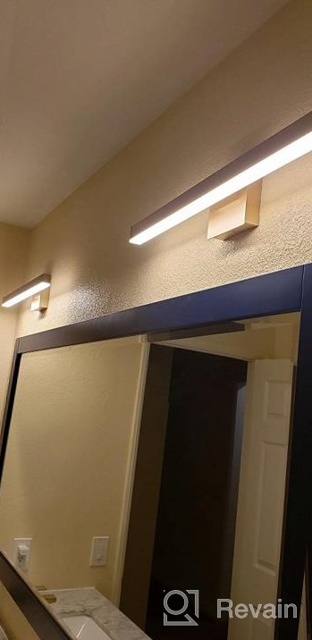 img 1 attached to Upgrade Your Bathroom With Modern Black LED Vanity Lights - 23.62 Inch Long, Cool Light 5500K, And 22W Power review by Frank Ridl