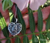 img 1 attached to 🌻 Soulful Sunflower Heart Locket Necklace: A Personalized Keepsake in Sterling Silver/Gold review by Latoya Williams