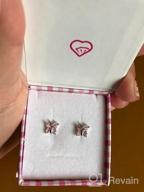 img 1 attached to 925 Sterling Silver CZ Butterfly Screw Back Earrings for Girls - Safe, Stunning & Fashionable Studs! review by Heather Taylor