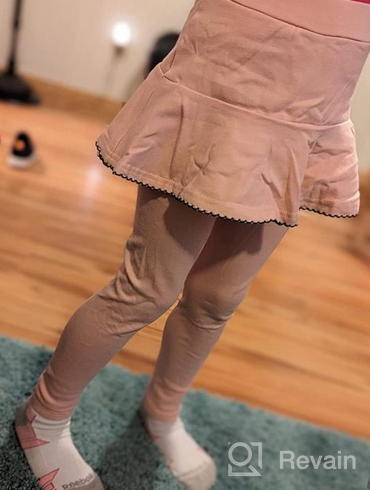 img 1 attached to BOOPH Little Girls Leggings Pants With Tutu Skirts Kids Culottes Footless Tights review by Robert Bigelow