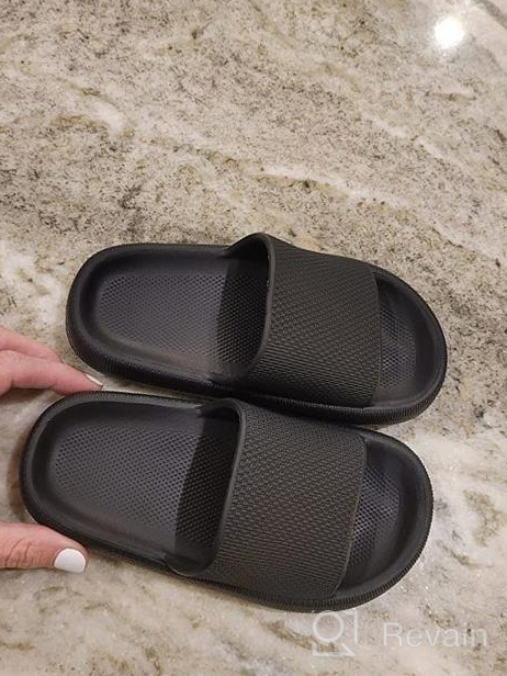 img 1 attached to 👞 Comfortable and Durable Menore Bathroom Slippers for Boys - Thick Cushioned Shoes review by Relap Villa