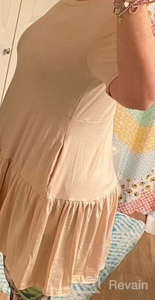 img 1 attached to 👗 Minclouse Women's Short Sleeve Swing T Shirt Dress: Stylish Baby Doll with Pockets for Casual Chic review by Lisa Weigel