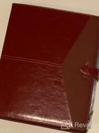 img 1 attached to Toplive Padfolio 3 Ring Binder (1'' Round Ring) Business Portfolio Folder For Interview, Conference And Presentation, Wine Red review by Elizabeth Johnson