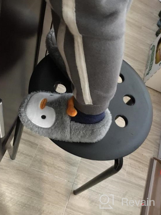 img 1 attached to 🐧 Penguin-themed Boys' Toddler Slippers: Perfect Indoor Bedroom Shoes & Adorable Footwear review by Dean Wilson