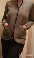 img 1 attached to Women'S Long Sleeve Button Down Cardigan Knit Sweater Coat Draped Outwear With Pockets By KANCY KOLE review by Wendy Williams