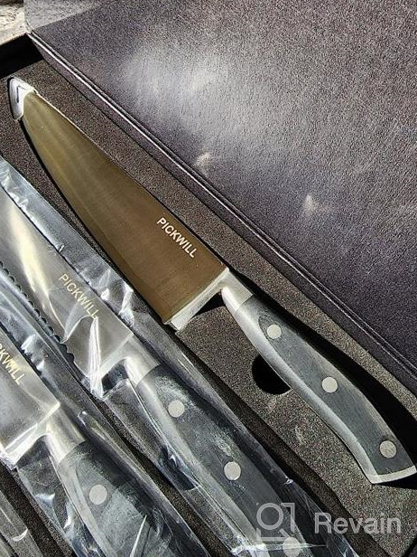 img 1 attached to Upgrade Your Culinary Skills With PICKWILL'S 5-Piece High Carbon Stainless Steel Chef Knife Set review by Aries Greene