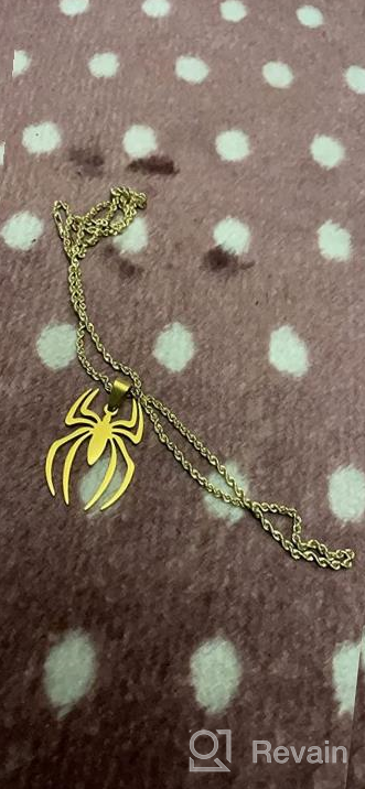 img 1 attached to Stainless Steel Lightweight Spiderman Spider Pendant Necklace - Charm Jewelry for Kids, Women, Boys, Girls - RZCXBS review by Tim Crowder