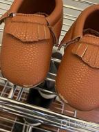 img 1 attached to Adorable And Comfortable Baby Moccasins: Delebao Soft Sole Tassel Crib Shoes review by Gary Newman