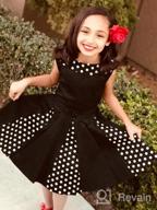 img 1 attached to Adorable BlackButterfly Kids 'Alexia' Vintage Polka Dot 50's Girls Dress: Timeless Style for Fashionable Little Ones review by Victor Shepherd