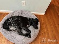 img 1 attached to Large Gray Faux Fur Donut Dog Bed Replacement Cover - Ultra Calming By Furhaven Plush! review by Carl Lee
