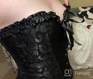 img 1 attached to Plus Size Women'S Sexy Floral Lace Up Back Corset Bustier Top Lingerie review by Ashley Rogers
