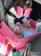 img 1 attached to Enhanced Kids Travel Tray For Fun And Learning On-The-Go With Dry Erase Top & Organizer Pockets - Perfect For Car, Stroller, And Plane! review by Frank Ridl