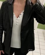 img 1 attached to Stylish And Sustainable: Bellivera Women'S Oversize Vegan Leather Blazer Coat With Button Front review by Robin Naber