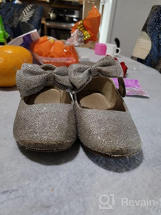 img 1 attached to Hehainom Toddler Little Ballet Patent Girls' 🩰 Flats: Stylish & Supportive Shoes for your Little Dancer review by Kat Hernandez