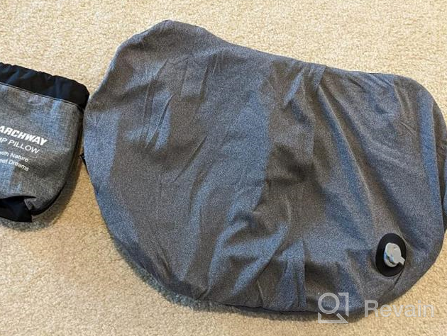 img 1 attached to Compact And Lightweight Inflatable Camping Pillow With Soft Washable Cover By MARCHWAY - Ideal For Outdoor Activities Like Camping, Hiking, Backpacking And Lumbar Support review by Eric Budd